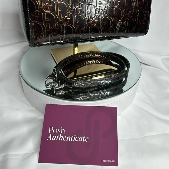 Christian Dior Hand Bag Brown Enamel - Picture 14 of 17